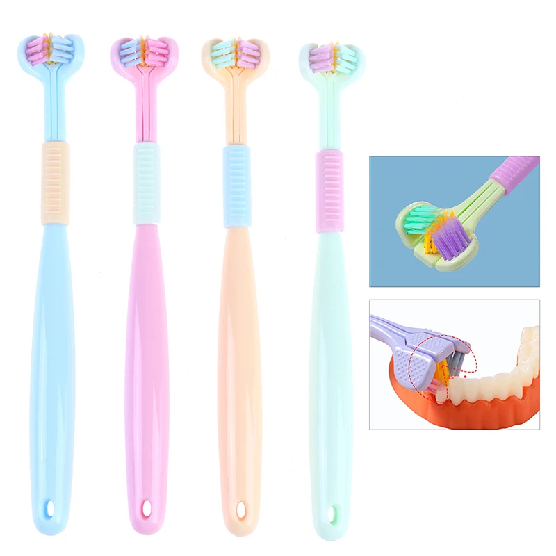 

Трехсторонняя зубная щетка с мягкой щетиной, ультратонкая мягкая Бриллиантовая зубная щетка для ухода за полостью рта, безопасная зубная щетка, средство для здоровья полости рта