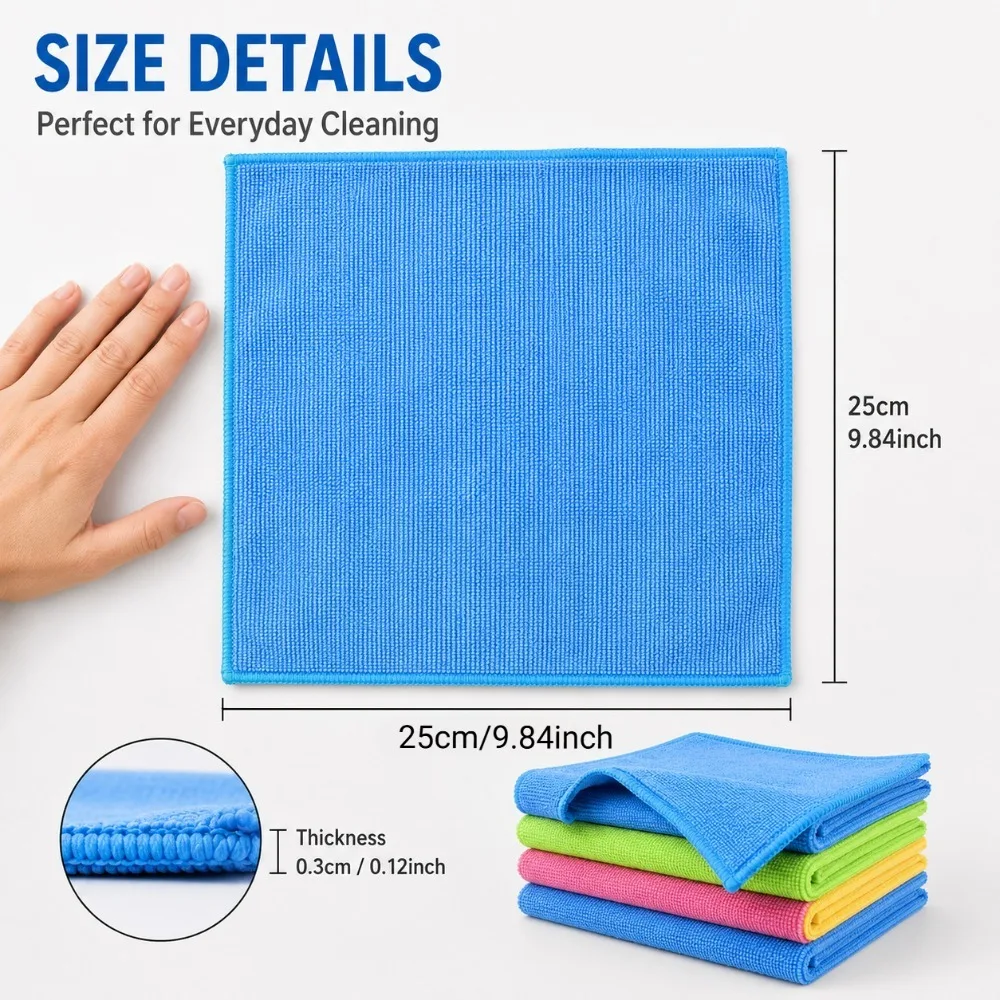 Ultra-Absorbent Reusable Microfiber Cleaning Towel