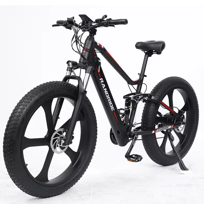 Electric Bicycle 1000W 48V 13Ah Removable Battery 26*4inch Fat Tire E-bike Mountain Off-Road