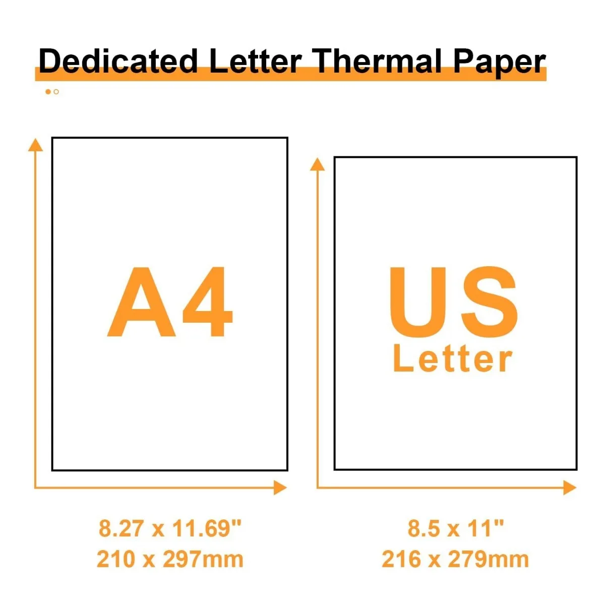US Letter Thermal Paper 100 Sheets Quick-Dry for Receipt/Shipping Label/Office Use, 2 Sizes A4/US Letter Available – Detail 38