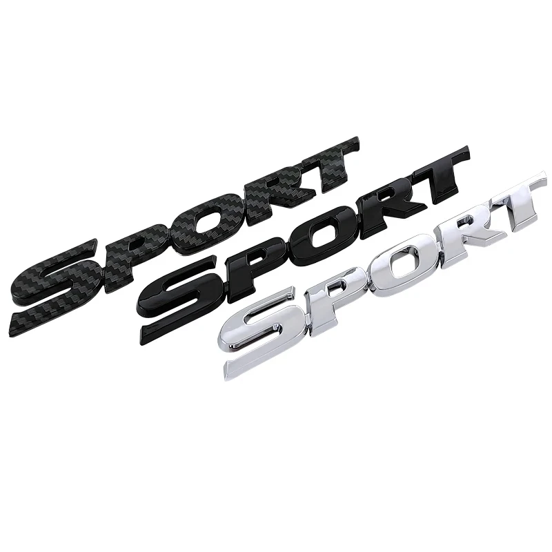 Buy Pair Quality 3D METAL SPORT Logo Car Sticker Rear Trunk Emblem Badge Decal - Black Online In India - Foto 10