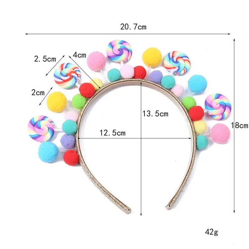 Cartoon Lollipop Haarband Süßes Bonbon-Haarband Mädchenhaftes Herz Prinzessinnen-Stirnband Geburtstagsparty Feiertagskostüm Haaraccessoires – Detail 1