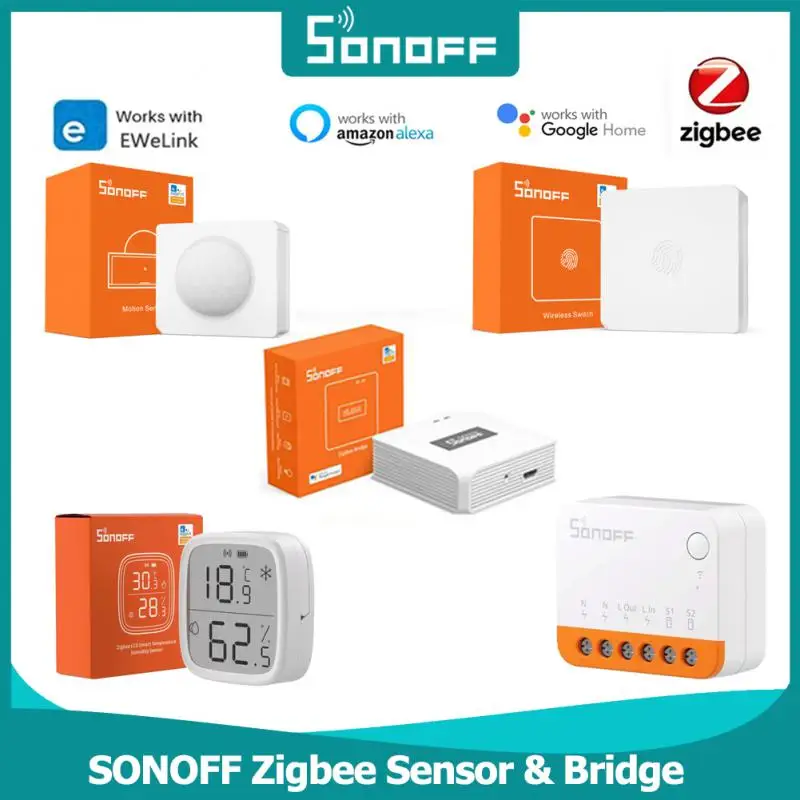 

SONOFF ZigBee MINI Switch ZBMINI /ZIGBEE Bridge Pro/ Temperature Humidity Sensor/ Door Sensor/ Support Alexa Google Home Ewelink