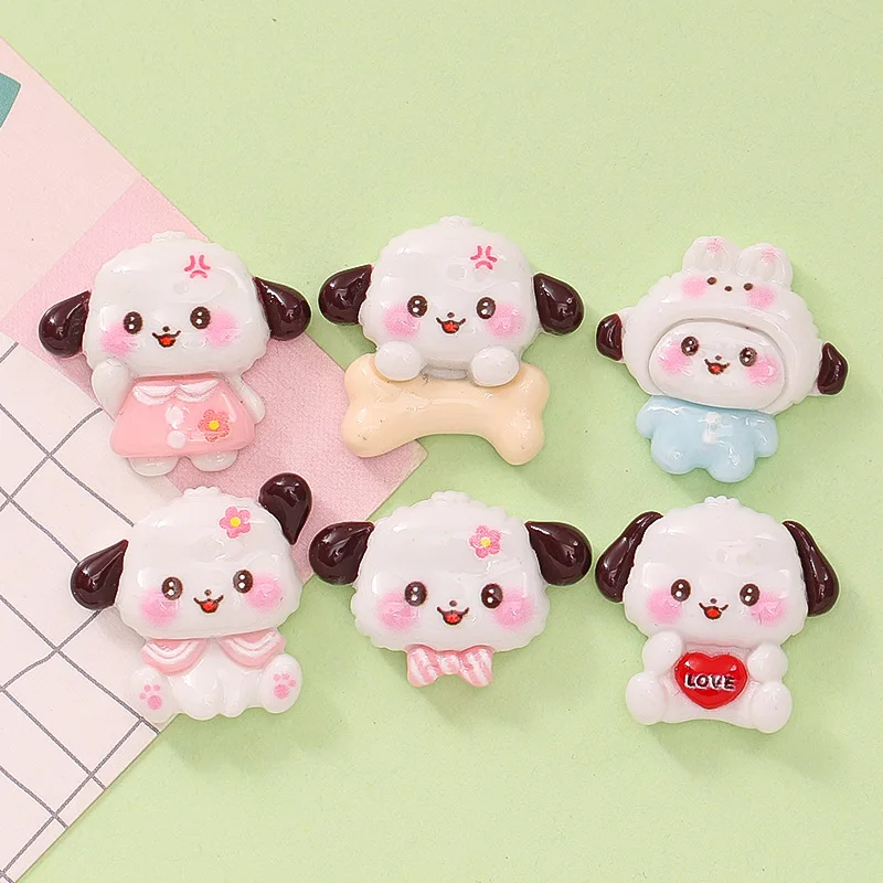 

Resin Little Puppy Flatback Cabochon for Christmas Decoration Accessory 20pcs Cute Cartoon Dog Resin Ornaments for Hairpin