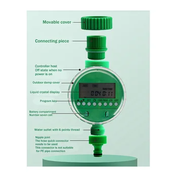 Irrigation Timer -Automatic Electronic LCD Display Home Water Timer Garden Plant Watering Irrigation Controller System-AT36 1