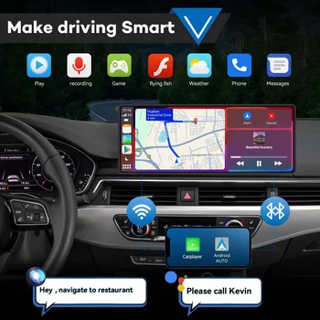 Radio Multimedia con GPS para coche, reproductor de vídeo con WIFI, pantalla Universal de 10,26 pulgadas, inalámbrico, Carplay, para Apple o Android 1