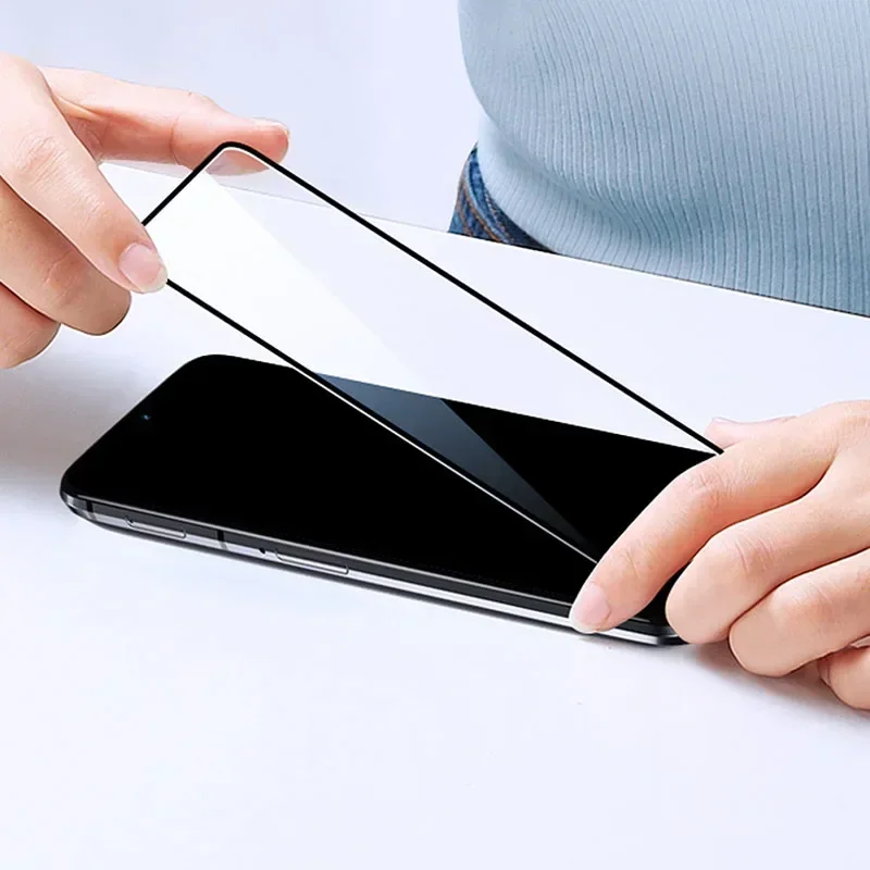 Premium Black Border Tempered Glass Screen Protector, Enhanced Durability Film
