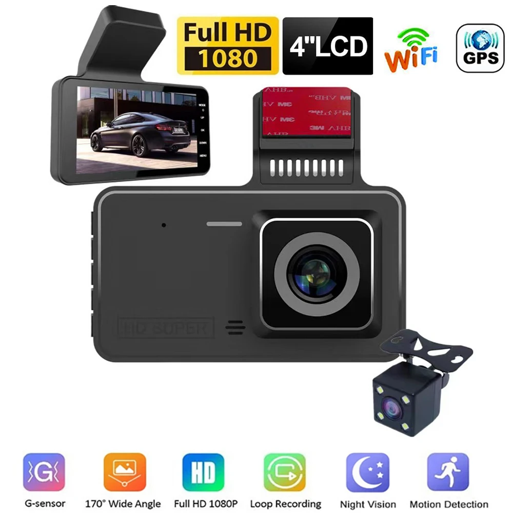 

Dash Cam WiFi Full HD 1080P Car DVR Vehicle Camera Drive Video Recorder Night Vision Dashcam Camera GPS Tracker Auto Black Box
