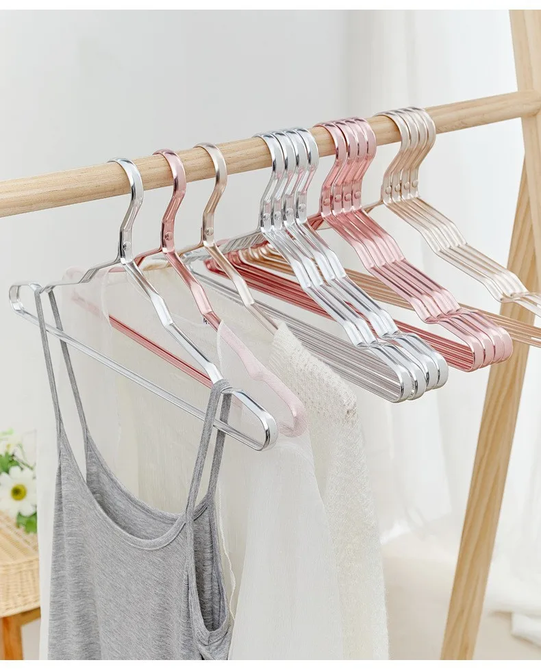 

Space Aluminum Alloy Rack, Household Hanger, Anti-Slip, Traceless, Wet and Dry, Light, Luxury Clothes Drying Chapelet