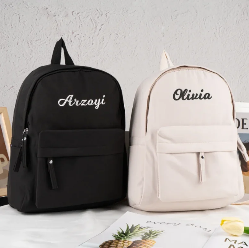 Custom Backpack for Child, Embroidery Name School Bags, Book Bag