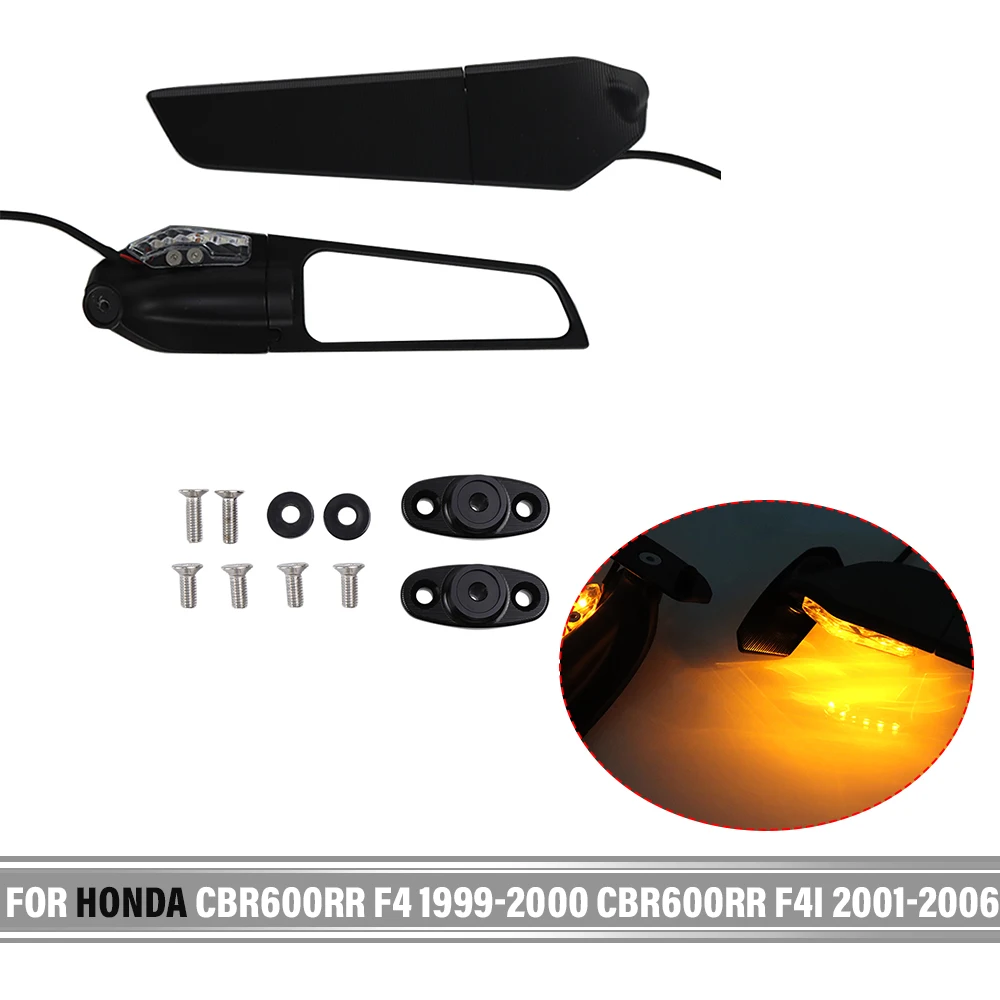 

Боковые зеркала для мотоцикла Honda CBR600 RR F4 1999-2000 CBR600 RR F4I 2001-2006, регулируемое вращающееся зеркало заднего вида