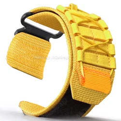 Vibrant Universal Nylon Sport Watch Strap Bracelet - 22mm (Yellow)
