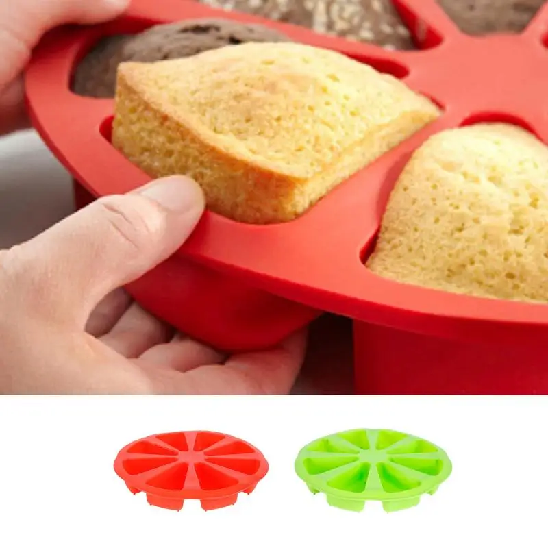 

Silicone Pastry Molds 8-hole Orange-shaped Pizza Pan Non Stick Baking Mold Heat Resistant Cupcake Pudding Mold Kitchen Tools