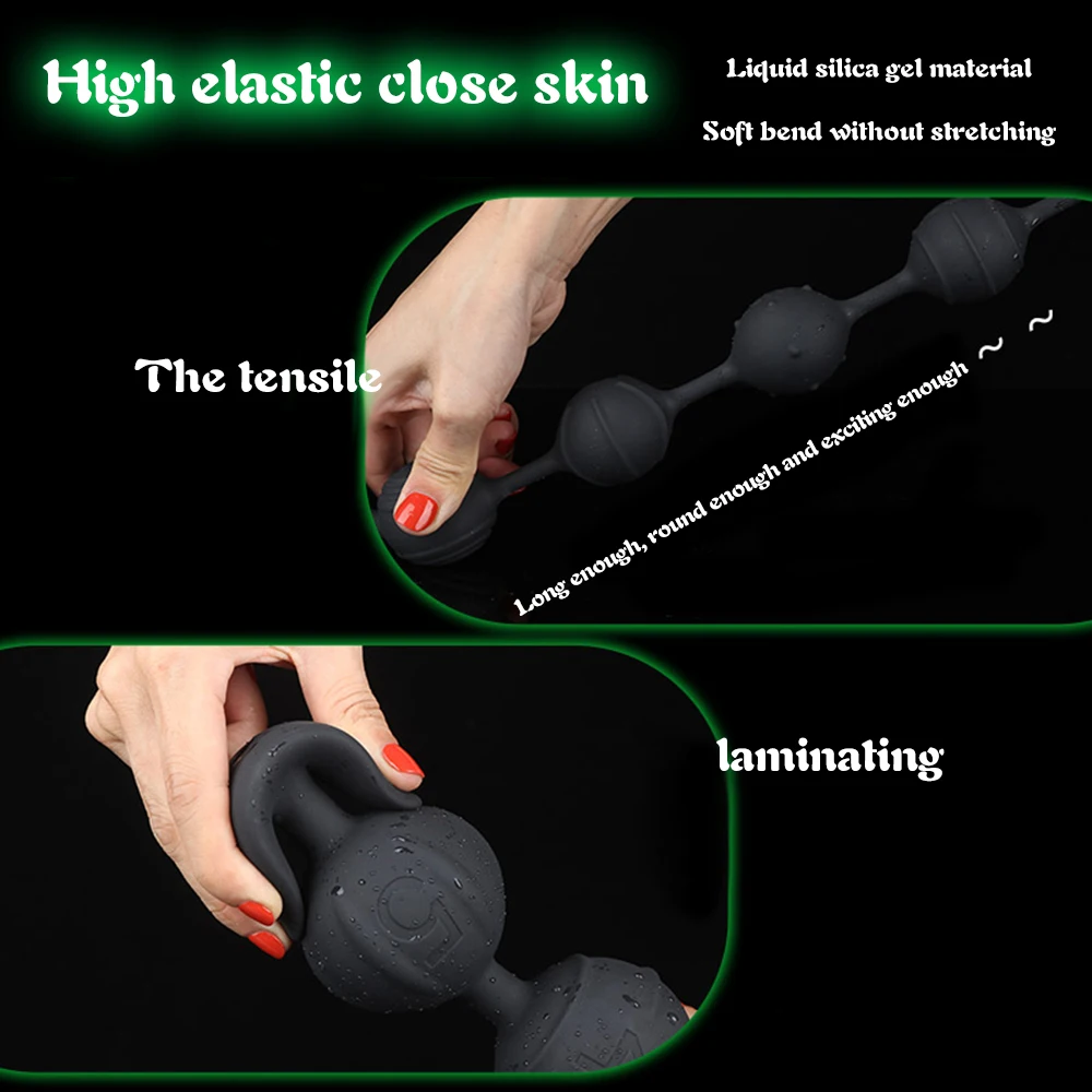 Dilatatore a sfera in silicone morbido anale per donne Coda di volpe Perline ano super lunghe Coda anale Gioco di ruolo Plug anale Mas_voghion.com