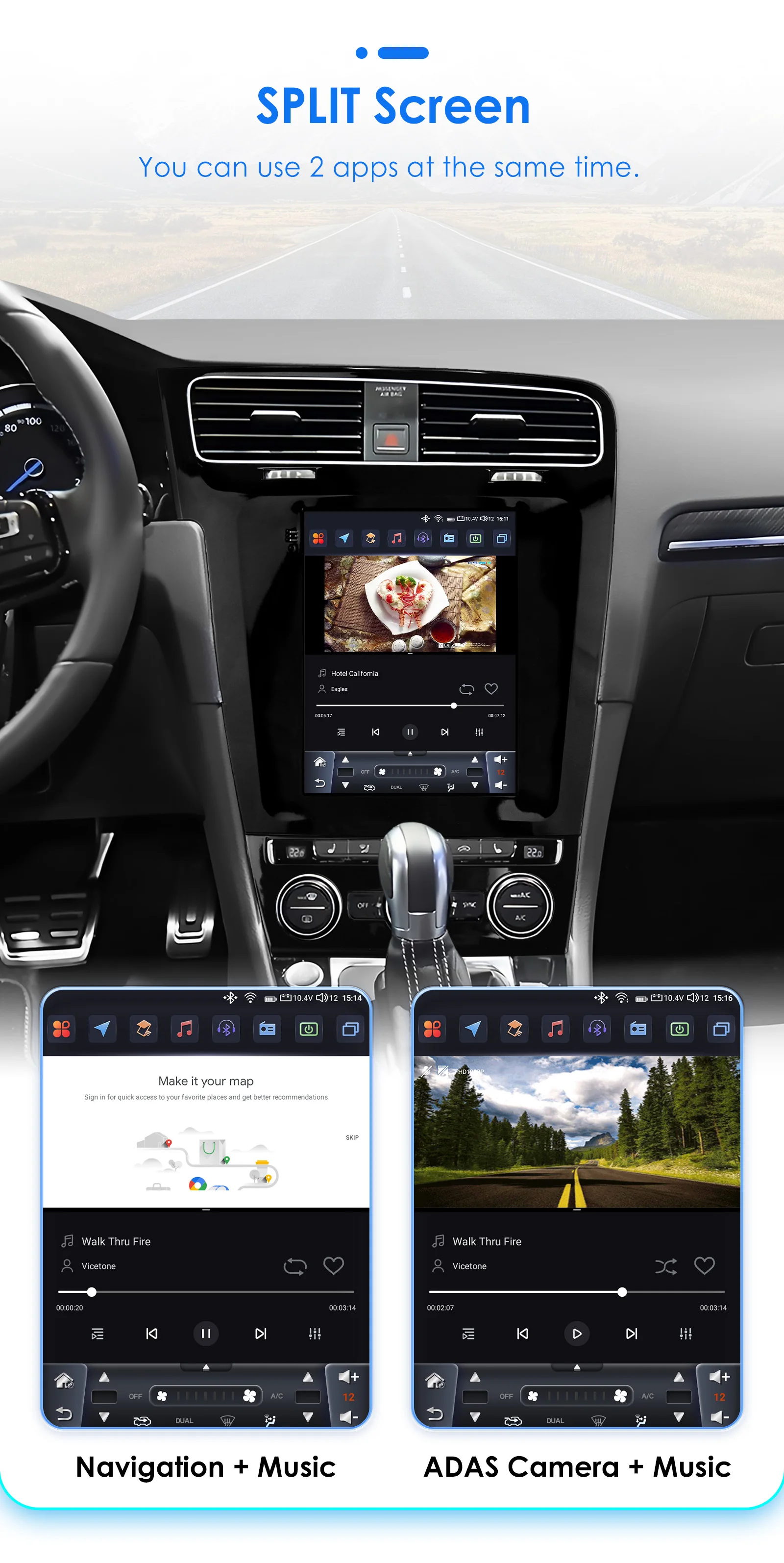 9,7 Zoll Hizpo 2Din Android Auto Autoradio für Volkswagen Golf 7 2014 - 2018 Tesla-Stil Bildschirm GPS DSP 4G BT CarPlay SWC 360 ° GLAS – Detail 31