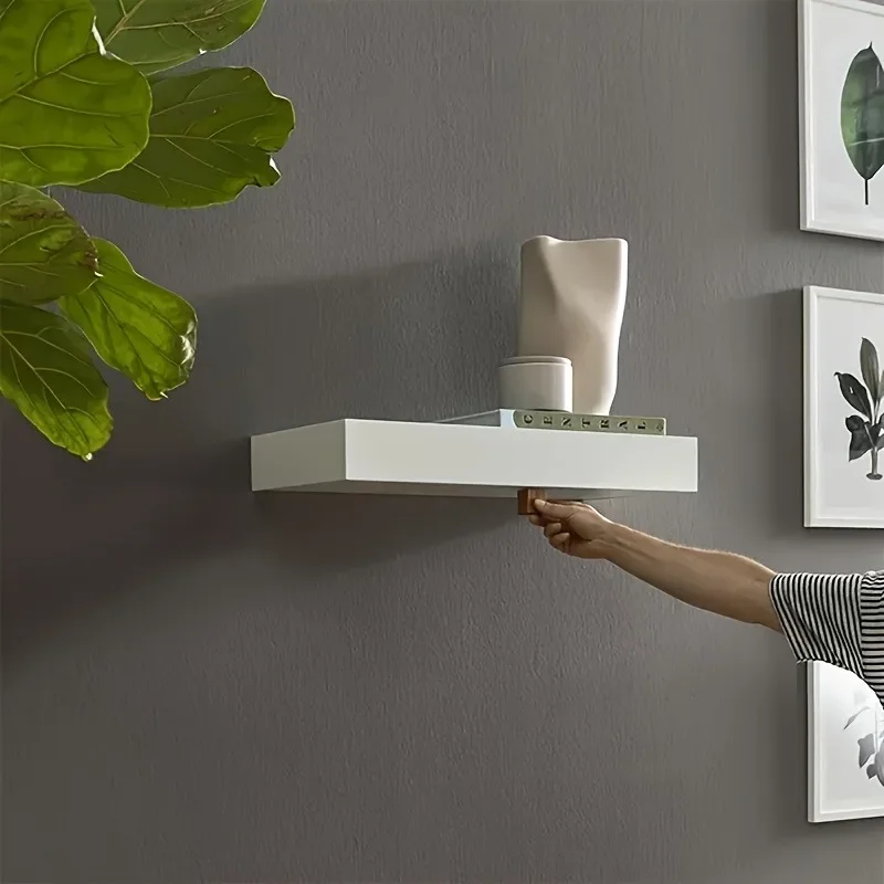 Wall-mounted Flip Storage Shelf Secret Partition Wooden Furniture Storage Box Decoration Home Office wall mounted storage box wall mounted organizer