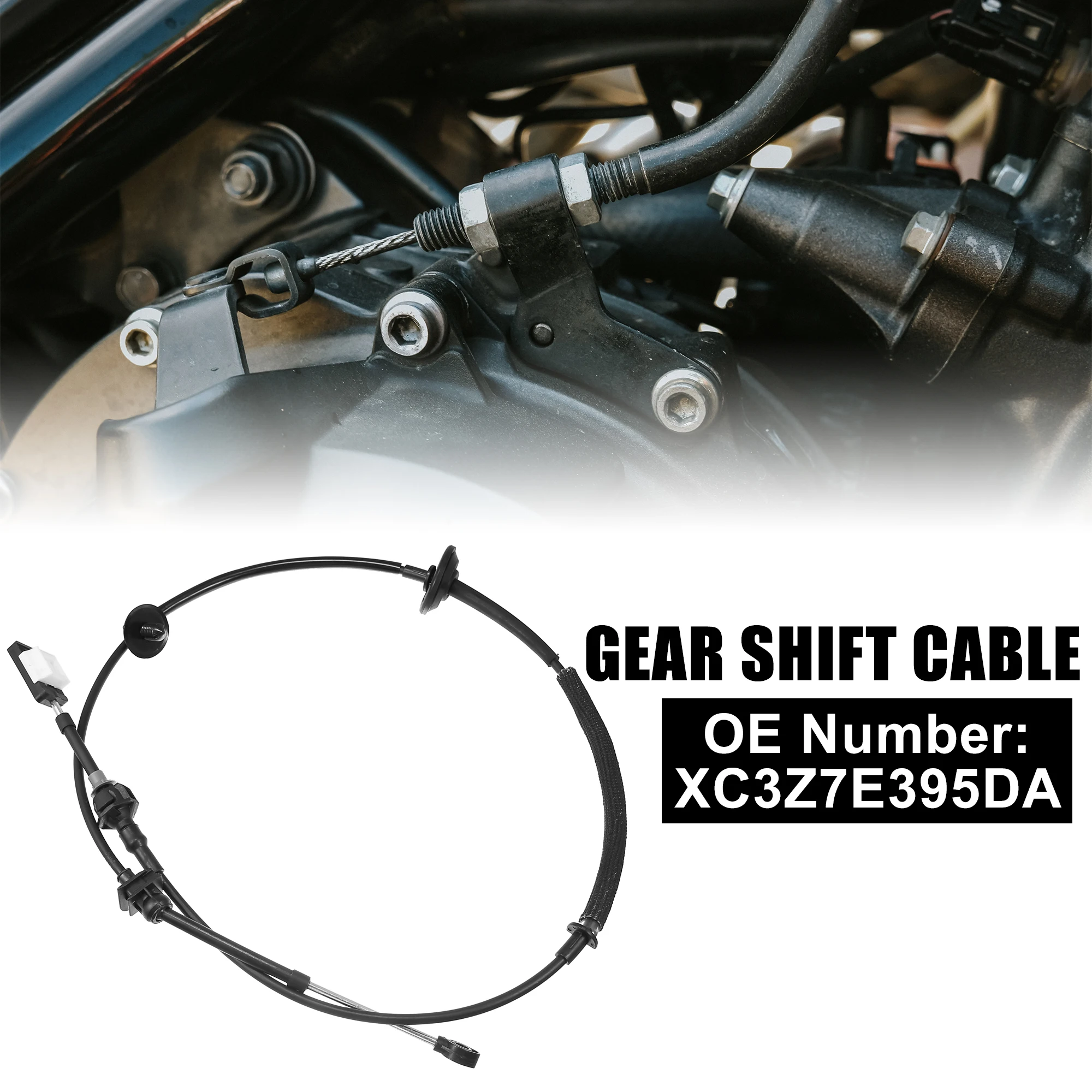X Autohaux XC3Z7E395DA Car Gear Shift Transmission Cable for Ford Excursion 2000-2005 for Ford F-250 F-350 F-450 F-550