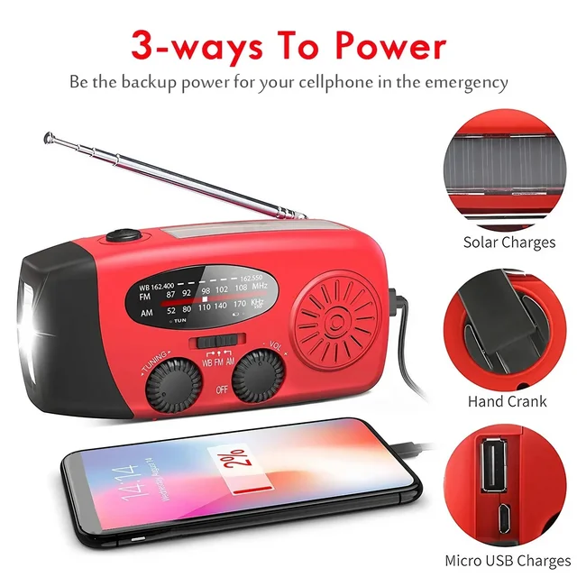 Multifunctional Radio, Solar Mobile Phone Charging & Lamp
