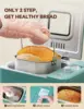 Dual Heater 2LB Bread Machine Metal Material & Nonstick Ceramic Pan Compact Bread Maker Machines 4
