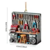 Hanging Gnomes 2D Mechanical Toolbox Flat Acrylic Trim Tools Garage Ornament Polonaise Ornament Set Creative Pendant Key Chain 4