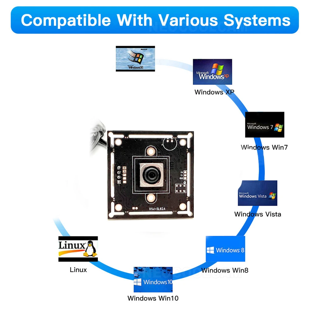 NEOCoolcam HD 12MP IMX362 USB Autofocus Camera Module 4K IMX179 No Distortion Lens UVC OTG Plug and Play Usb Video WebCam