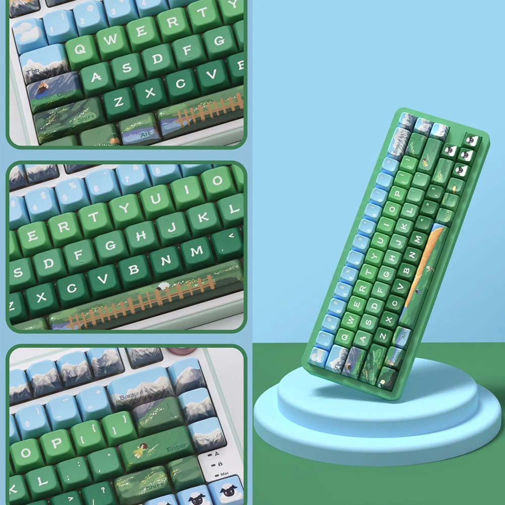 Kyomot-teclado Mecânico Personalizado Teclas das Chaves Perfil das Chaves Layout Iso Pbt Sub Dye For mx Switch Faça Você Mesmo 158 Chaves - Imagem 5