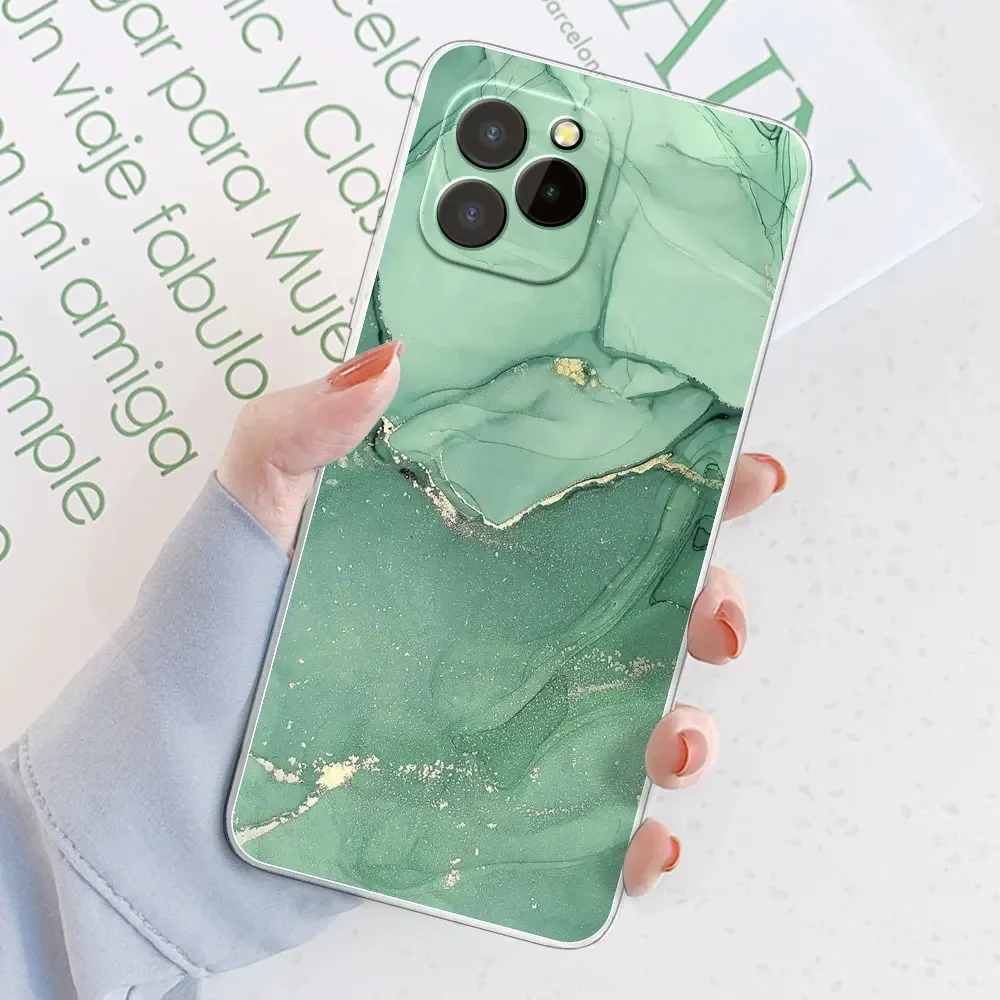 Marble Transparent Silicone Soft TPU Phone Case Cover with Bumper Protection