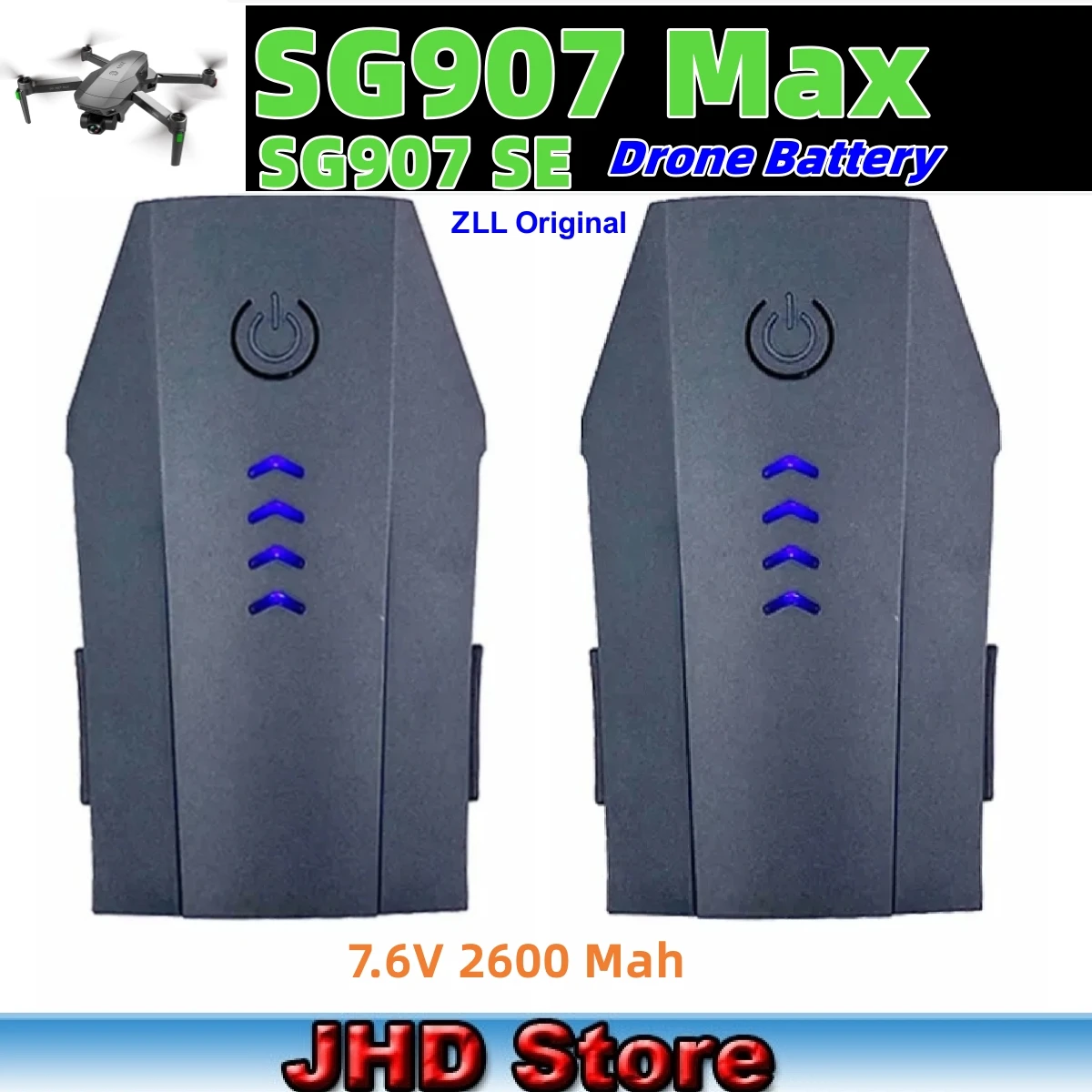 JHD батарея Дрон SG907 MAX Оригинальный ZLL SG907 MAX /SG907 SE 7,6 В 2600 мАч SG907 SE Дрон сменная батарея оптом