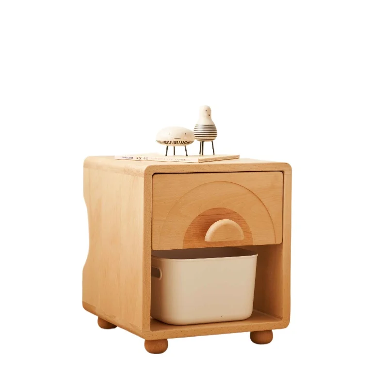*children bedside cupboard kids bedside table with drawer solid wood baby cabinet