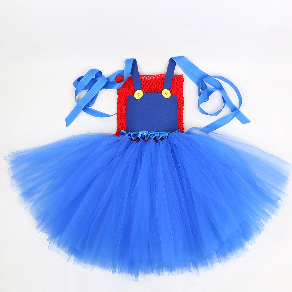 Super Bros Costumes Girls Kids Birthday Christmas Outfit Cartoon Character Tutu Dress Hat Beard Anime Game Clothes