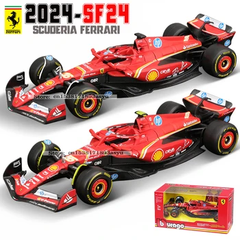 Bburago 1:43 f1 2024 Ferrari SF24 #16 lecler #55 sainz jr. legierung auto druckguss modell spielzeug sammlung erste reihenfolge 1