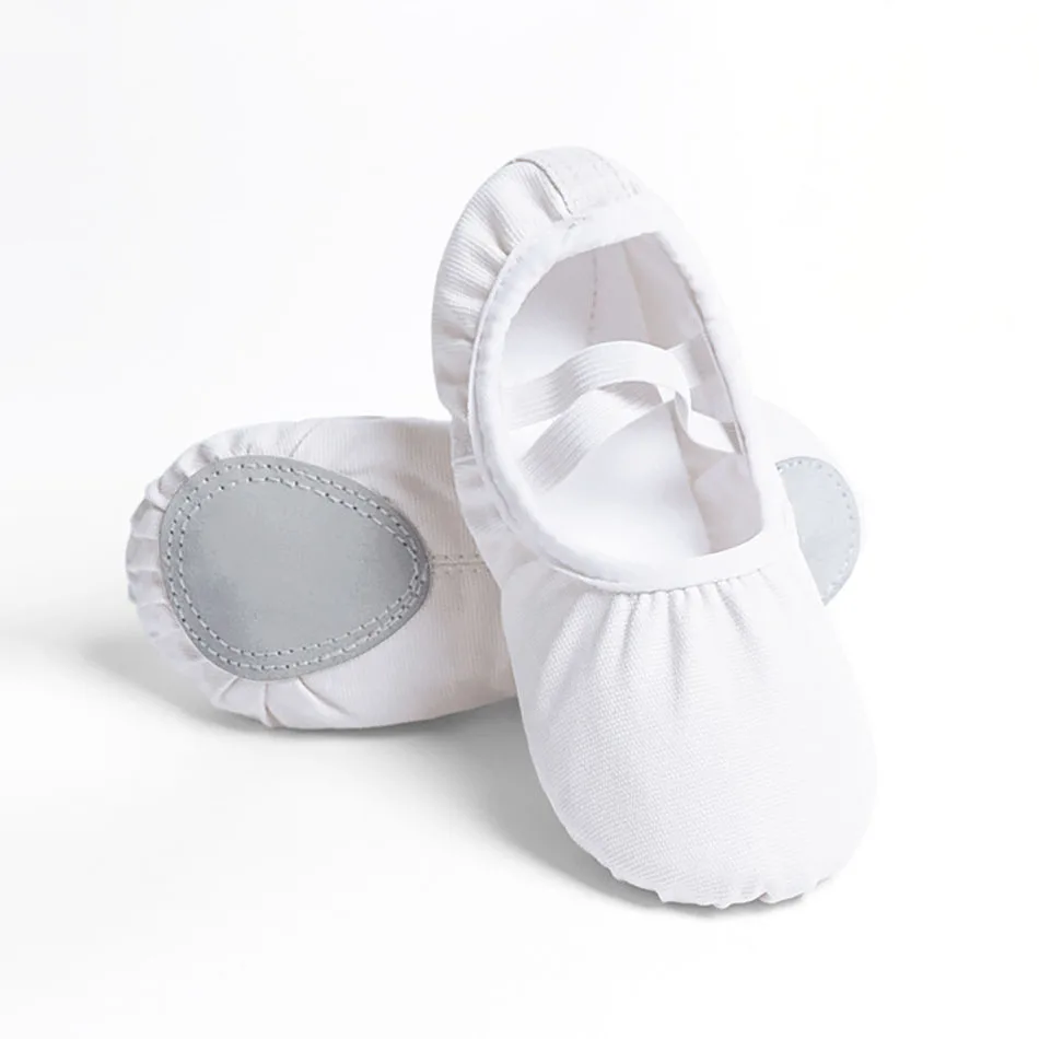 Girls Canvas Ballet Shoes Soft Split Sole Dance Slippers Kids Gymnastics Practice Flats Child Ballerina Yoga Shoes
