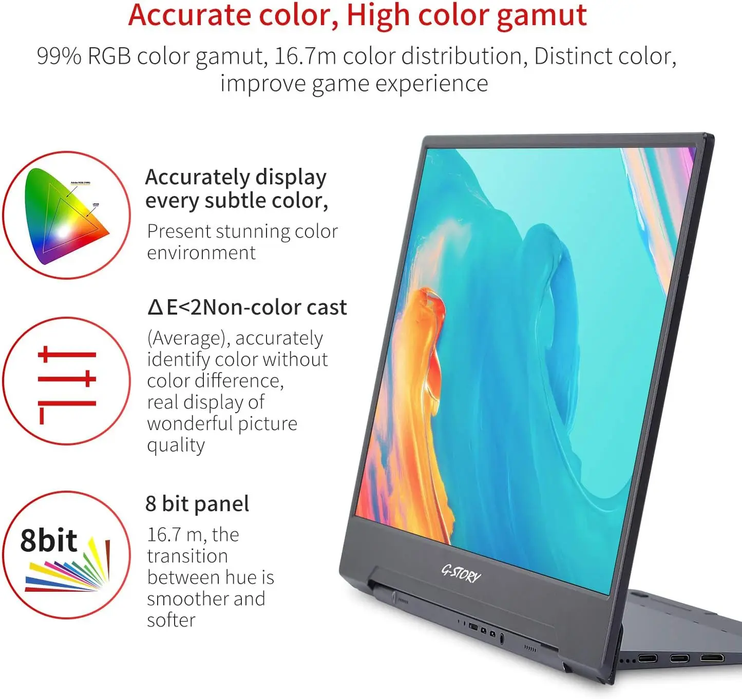 G-STORY ޴ ̹ , Ʈ PS5 NS Xbox PS4 ޴, HDMI Freesync , 15.6 ġ, 1ms 165Hz