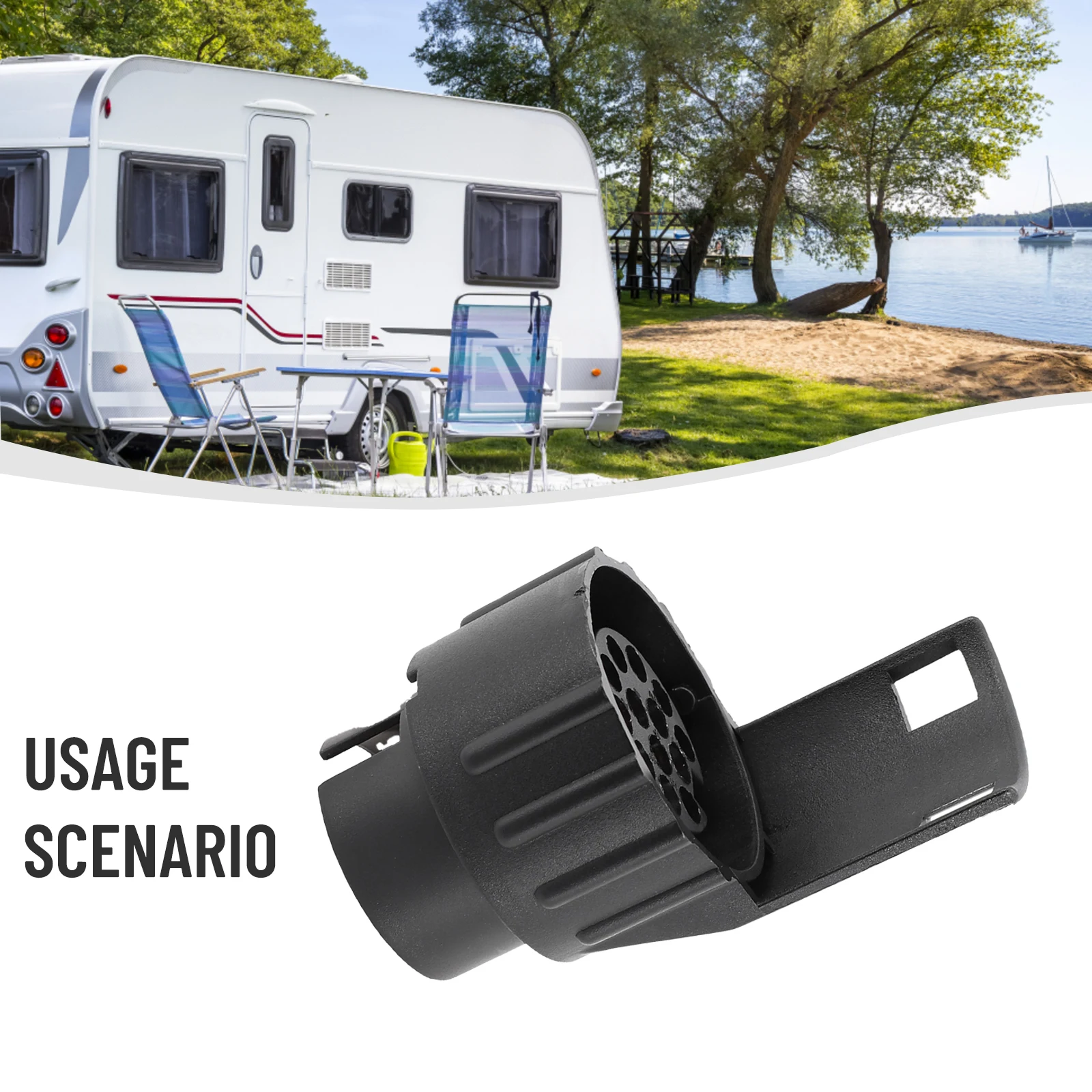 Trailer Socket Converter 12V 7 To 13 Pin Waterproof Durable