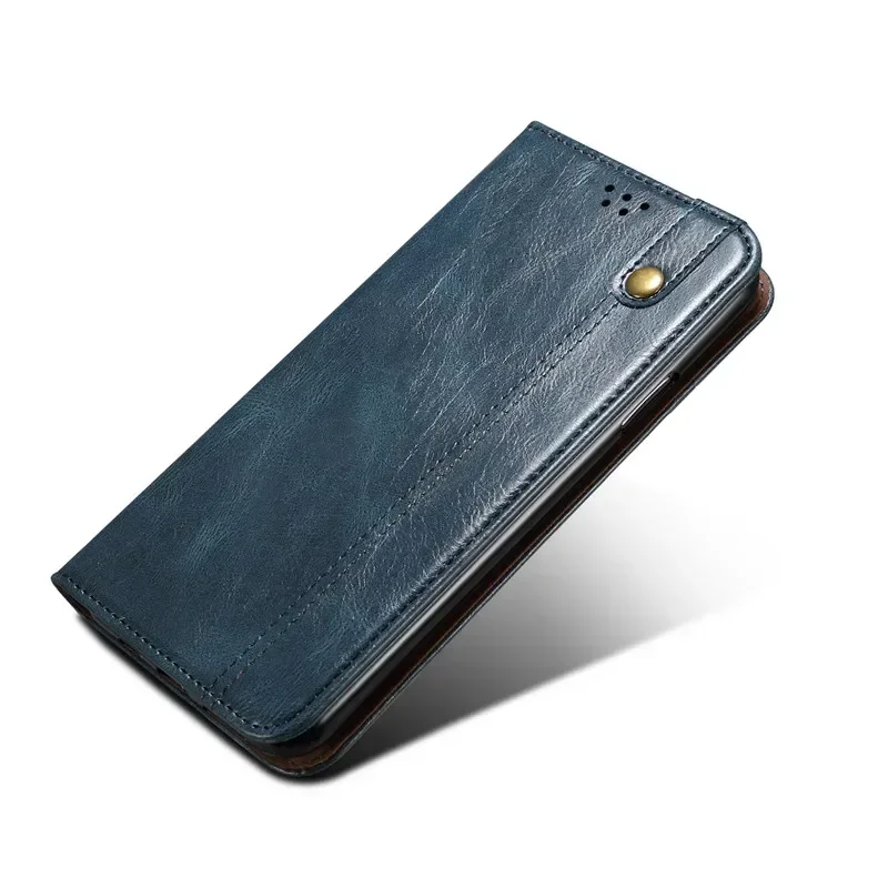 Magnetic Leather Wallet Flip Case - Premium Smart Cover