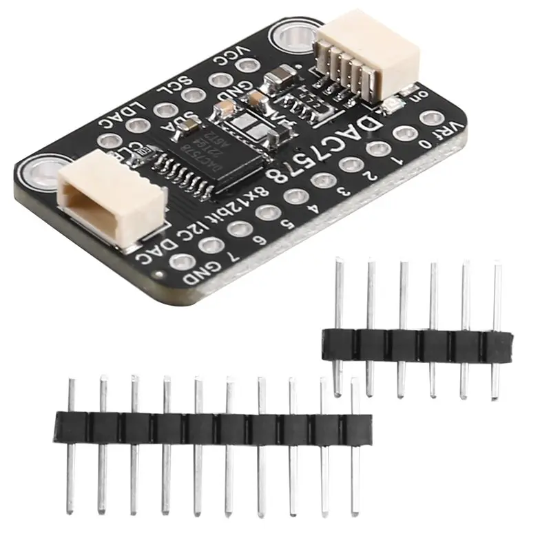DAC7578 STEMMA QT 모듈 STEMMA QT/Qwiic 3V - 5V 12비트 고정밀 디지털-아날로그 변환 30Mmx17.8Mmx5mm