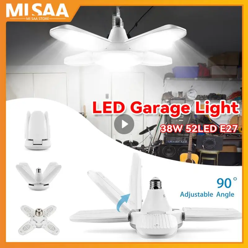 

Smart LED Bulb Fan Blade Foldable E27 220V 28W Remote Control Leaf Lamp Timing Function For Living Room Bedroom Galley