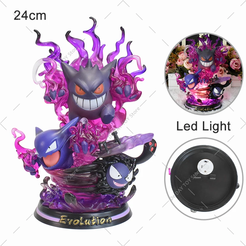 ポケモンアニメフィギュア,LEDライト付きPVCおもちゃ,特殊効果