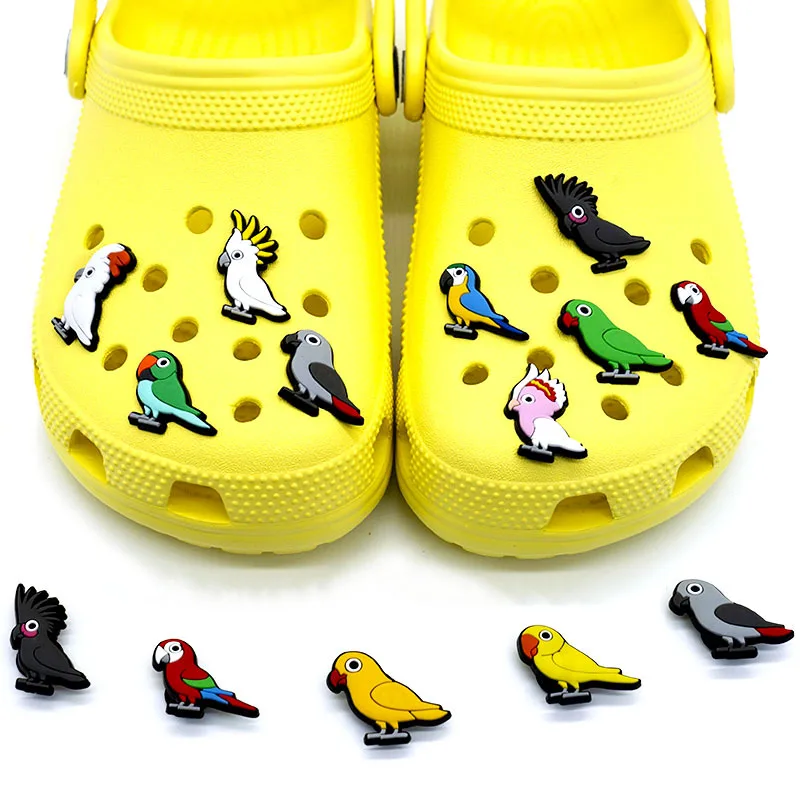 

1-11pcs Cute little bird Cartoon Hole shoe buckle Accessories Decorations Fit Wristband Charm Party Present