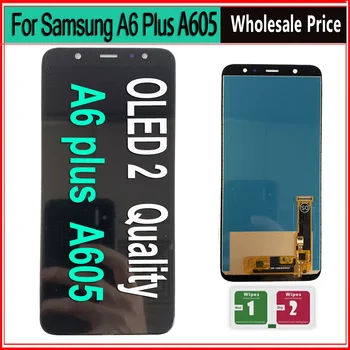 Test LCD For Samsung Galaxy A6 Plus A6+ A605 Display SM-A605F LCD Screen Replacement For Samsung A605FN A605G A605GN Screen