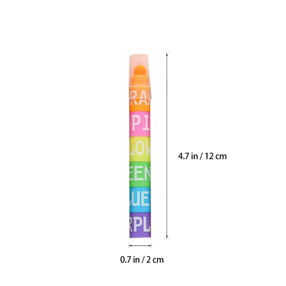 2Pcs 형광 형광펜 생생한 색상 부드럽게 흐르는 잉크 가볍고 휴대용 포켓 연필 케이스 친환경 누출 없음 냄새 없음