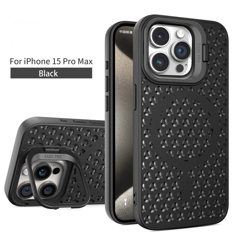 Luxury Foldable Camera Holder Case with Magsafe Charging & Heat Dissipation