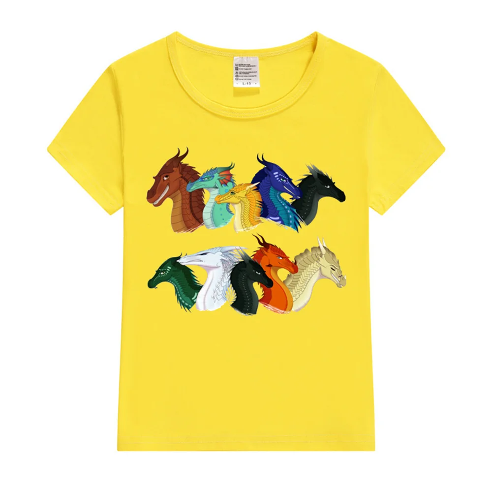 Wings of Fire POV Characters Kids T-Shirt Dragon Kids Boys Clothes White Short Sleev T-shirts Summer Children Clothing Baby Tops 5