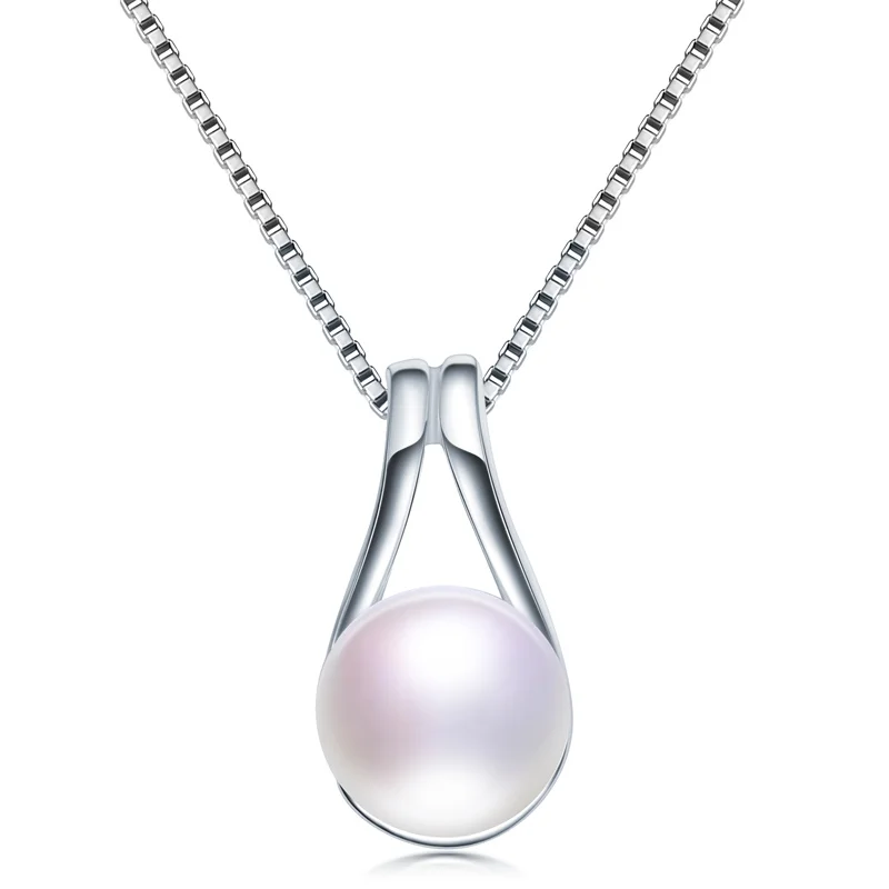 Natural Freshwater Pearl Pendants Necklace 925 Sterling Silver Fine Pendants Jewelry Gift for Women Wedding Anniversary pendant necklace silver necklace silver pendant