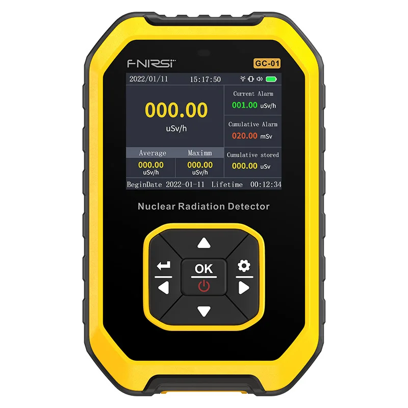 

FNIRSI GC-01 Geiger Counter Nuclear Radiation Detector Personal Dosimeter X-ray γ-ray β-ray Radioactivity Tester Marble Detector