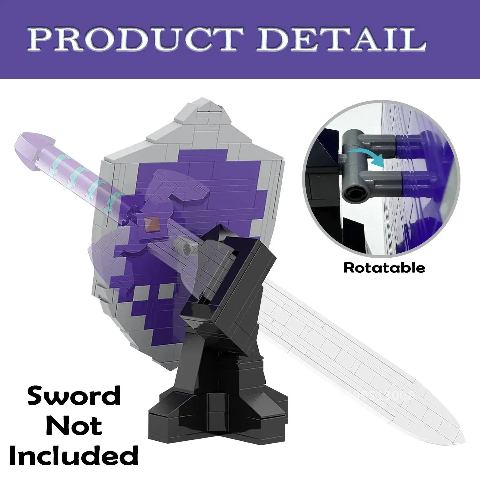 269PCS Hylian Shield Building Blocks Set, Popular Game Kids for Figure Model Adults Gift Collectibles, Figure