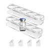 Small Vial Holder For Refrigerator 2 Pack Vial Bottle Wall Storage Racks 5 Slots Acrylic Fridge Bottle Shelf With 4 Double Sided 1