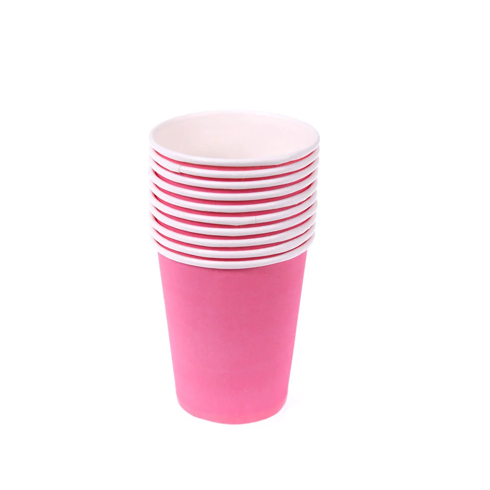 70 Pcs Colored Paper Cups Disposable for Coffee Tableware Papercups Thick Drinking