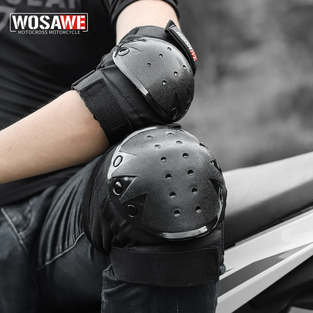 

WOSAWE Motorcycle Knee Pads Guards Elbow Racing Off-Road Protective Kneepad Motocross Brace Protector Motorbike Protection