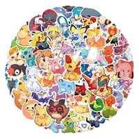 102Pcs Pokemon Stickers Kawaii Pikachu Skateboard Bicycle Guitar Laptop Kids Waterproof Stiker Anime Stickers Graffiti Character 2